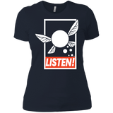 T-Shirts Midnight Navy / X-Small LISTEN! Women's Premium T-Shirt