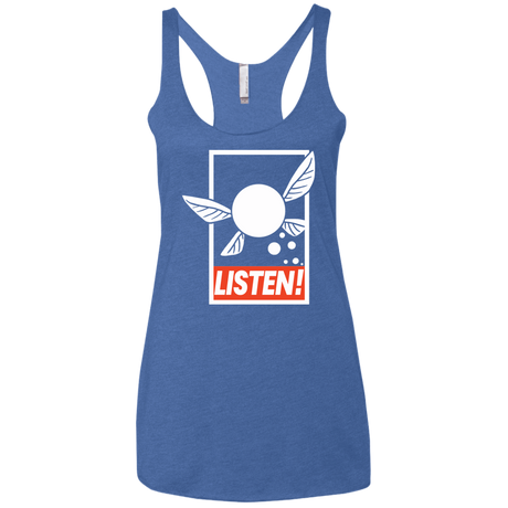 T-Shirts Vintage Royal / X-Small LISTEN! Women's Triblend Racerback Tank