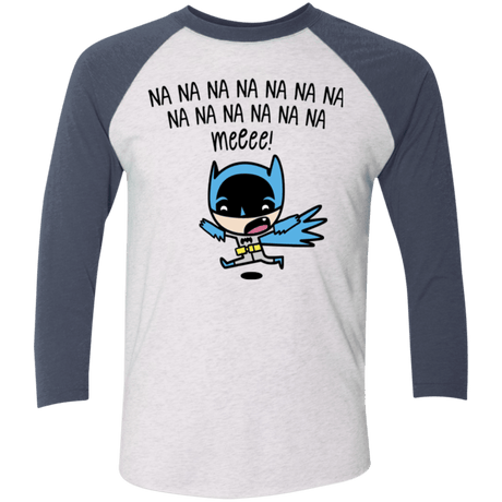 T-Shirts Heather White/Indigo / X-Small Little Bat Boy Men's Triblend 3/4 Sleeve