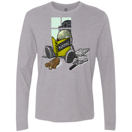 T-Shirts Heather Grey / Small Little Boba Men's Premium Long Sleeve