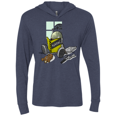 T-Shirts Vintage Navy / X-Small Little Boba Triblend Long Sleeve Hoodie Tee