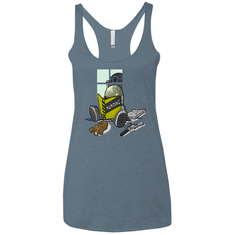 T-Shirts Indigo / X-Small Little Boba Women's Triblend Racerback Tank