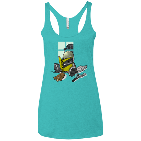 T-Shirts Tahiti Blue / X-Small Little Boba Women's Triblend Racerback Tank