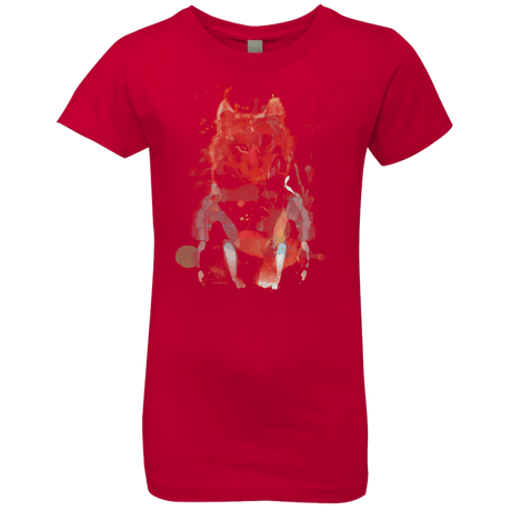 T-Shirts Red / YXS Little Foxy Watercolor Girls Premium T-Shirt