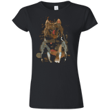 T-Shirts Black / S Little Foxy Watercolor Junior Slimmer-Fit T-Shirt
