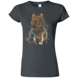 T-Shirts Charcoal / S Little Foxy Watercolor Junior Slimmer-Fit T-Shirt