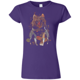 T-Shirts Purple / S Little Foxy Watercolor Junior Slimmer-Fit T-Shirt