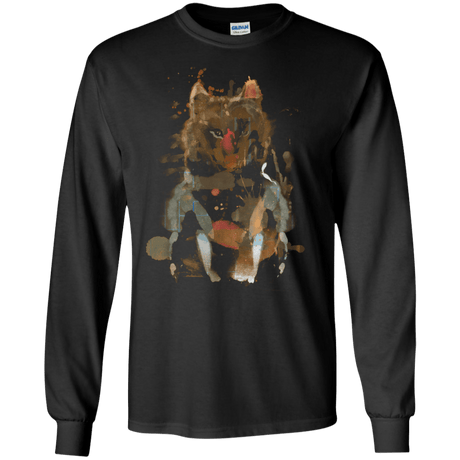 T-Shirts Black / S Little Foxy Watercolor Men's Long Sleeve T-Shirt