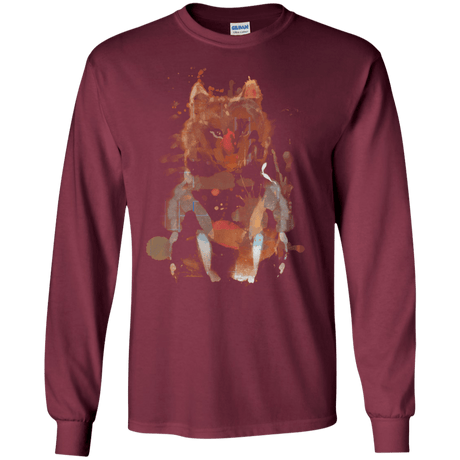 T-Shirts Maroon / S Little Foxy Watercolor Men's Long Sleeve T-Shirt