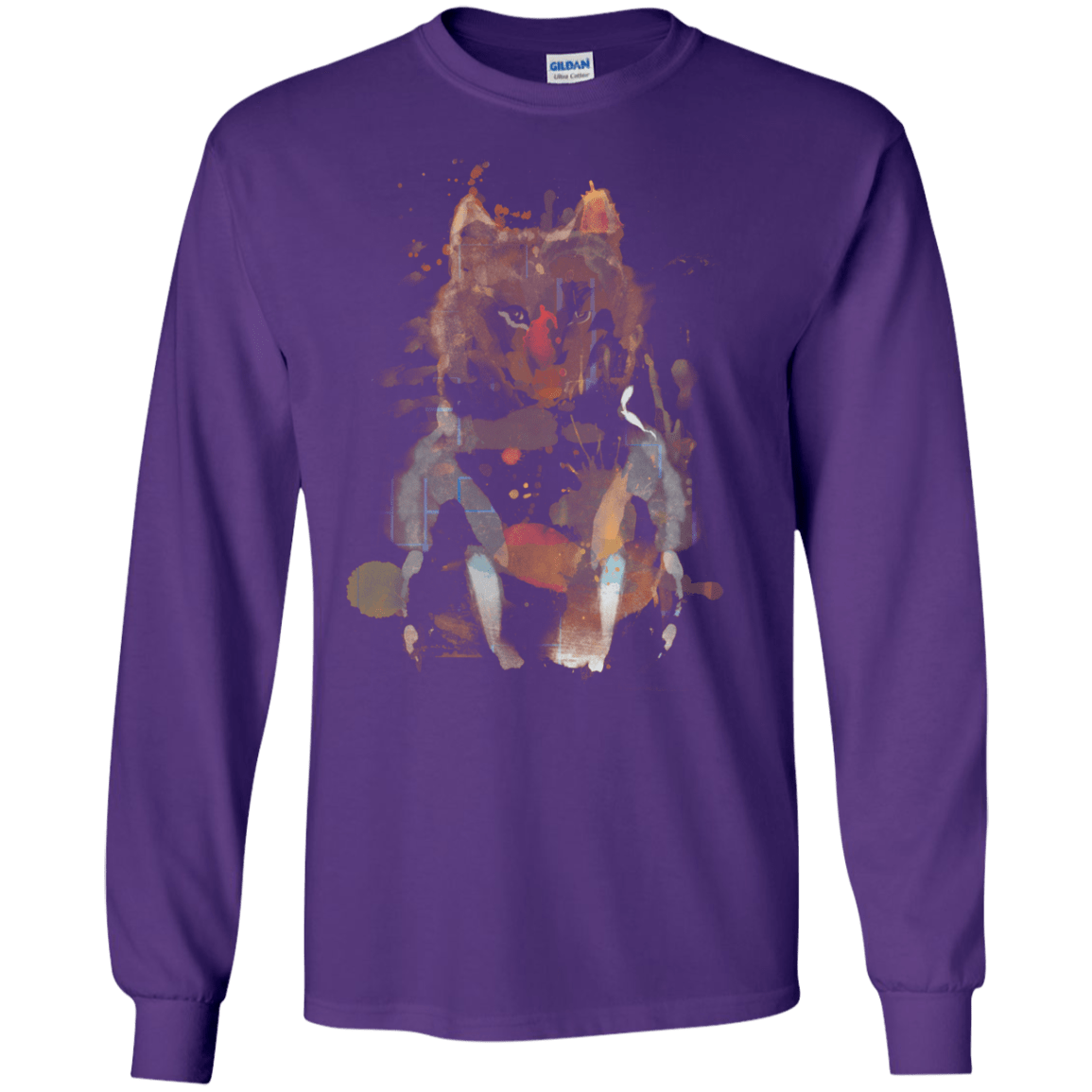 T-Shirts Purple / S Little Foxy Watercolor Men's Long Sleeve T-Shirt