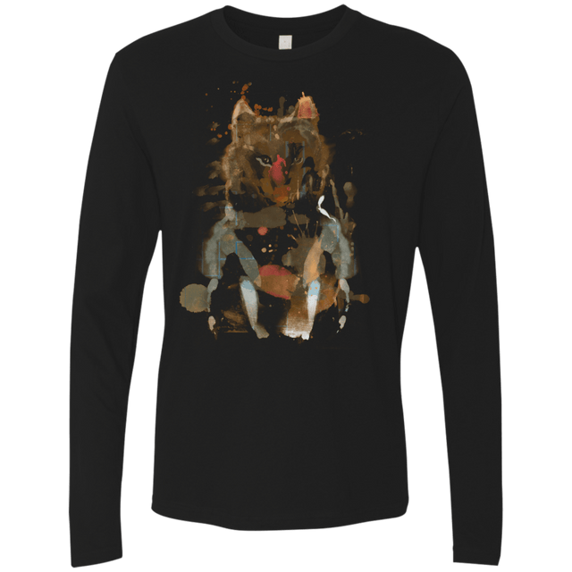T-Shirts Black / S Little Foxy Watercolor Men's Premium Long Sleeve