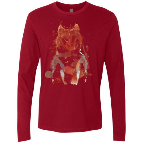 T-Shirts Cardinal / S Little Foxy Watercolor Men's Premium Long Sleeve