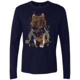 T-Shirts Midnight Navy / S Little Foxy Watercolor Men's Premium Long Sleeve