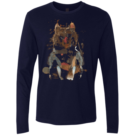 T-Shirts Midnight Navy / S Little Foxy Watercolor Men's Premium Long Sleeve