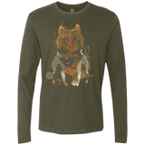 T-Shirts Military Green / S Little Foxy Watercolor Men's Premium Long Sleeve