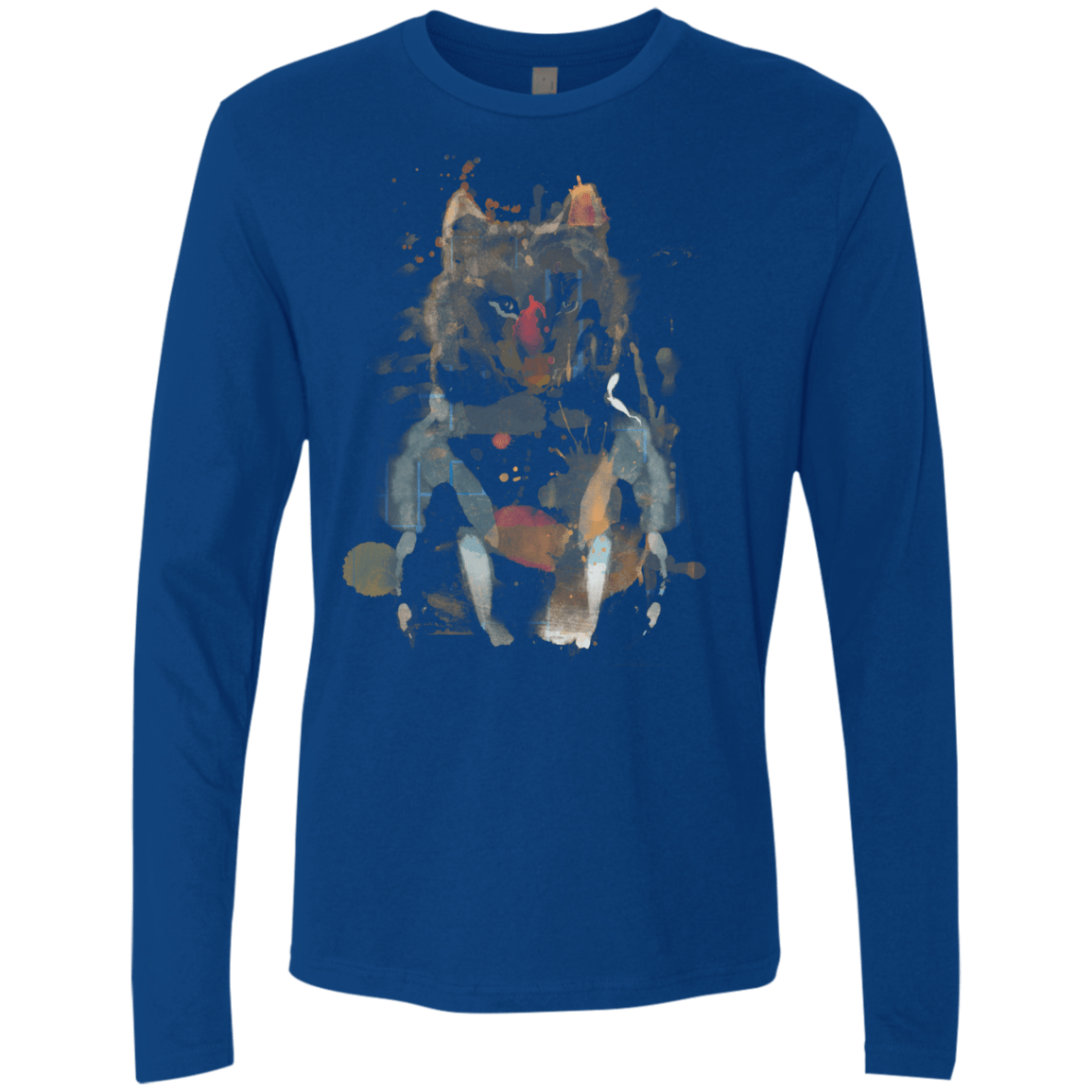 T-Shirts Royal / S Little Foxy Watercolor Men's Premium Long Sleeve
