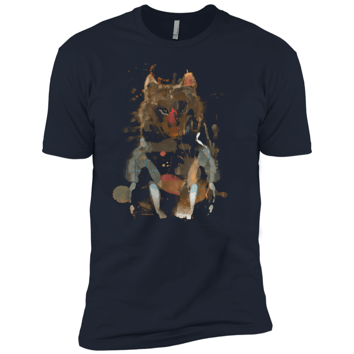 T-Shirts Midnight Navy / X-Small Little Foxy Watercolor Men's Premium T-Shirt