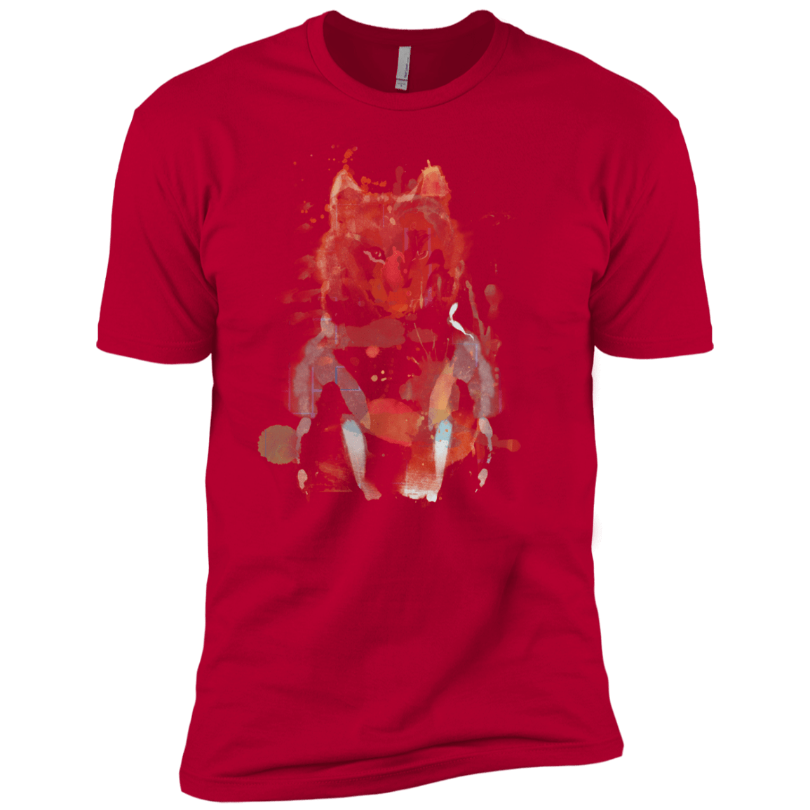 T-Shirts Red / X-Small Little Foxy Watercolor Men's Premium T-Shirt