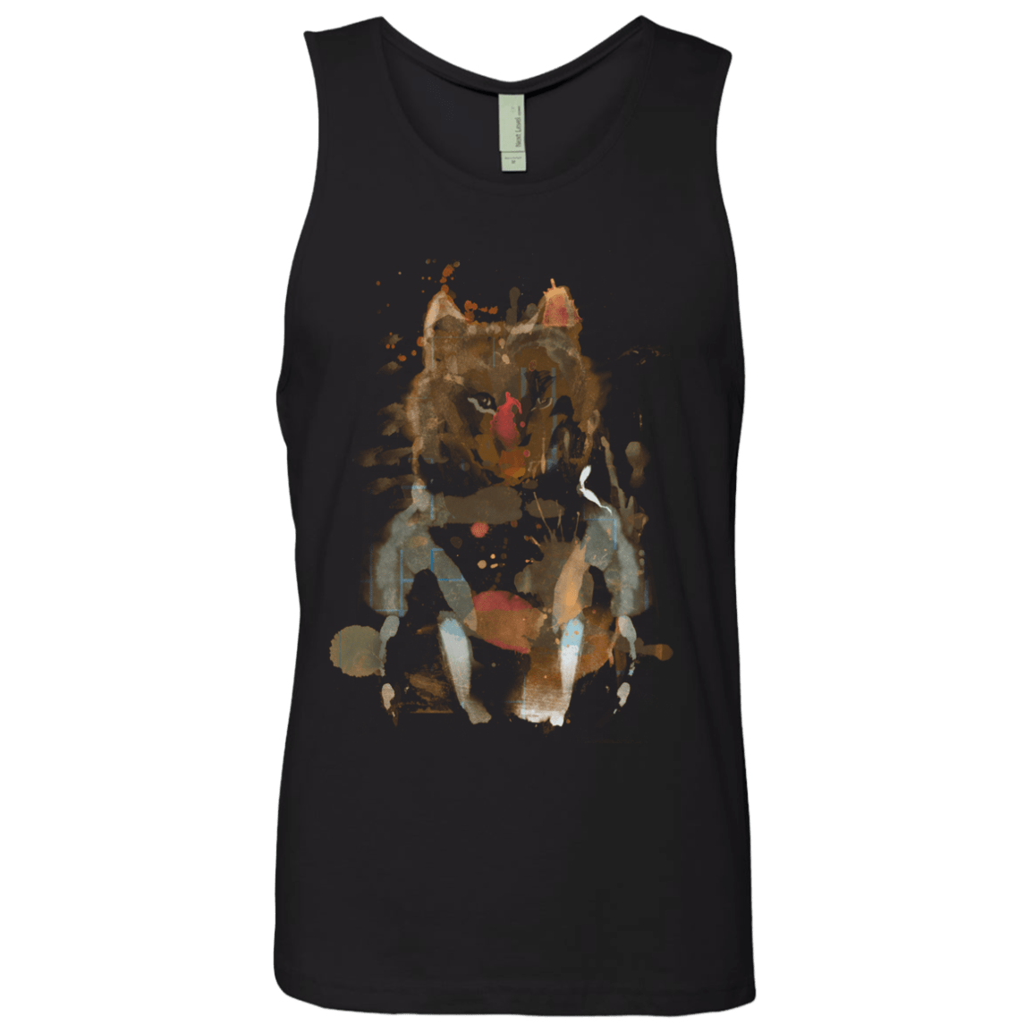 T-Shirts Black / S Little Foxy Watercolor Men's Premium Tank Top