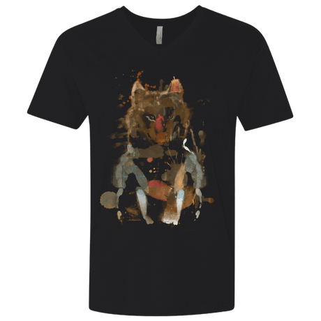 T-Shirts Black / X-Small Little Foxy Watercolor Men's Premium V-Neck