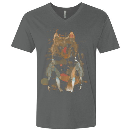 T-Shirts Heavy Metal / X-Small Little Foxy Watercolor Men's Premium V-Neck
