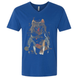 T-Shirts Royal / X-Small Little Foxy Watercolor Men's Premium V-Neck