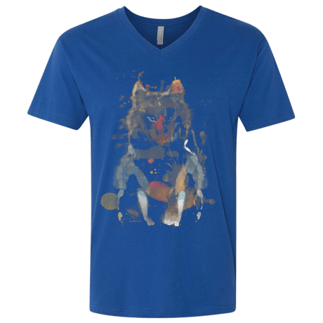 T-Shirts Royal / X-Small Little Foxy Watercolor Men's Premium V-Neck