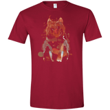 T-Shirts Cardinal Red / S Little Foxy Watercolor Men's Semi-Fitted Softstyle