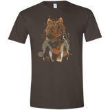 T-Shirts Dark Chocolate / S Little Foxy Watercolor Men's Semi-Fitted Softstyle