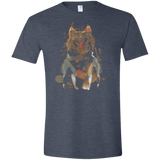 T-Shirts Heather Navy / S Little Foxy Watercolor Men's Semi-Fitted Softstyle