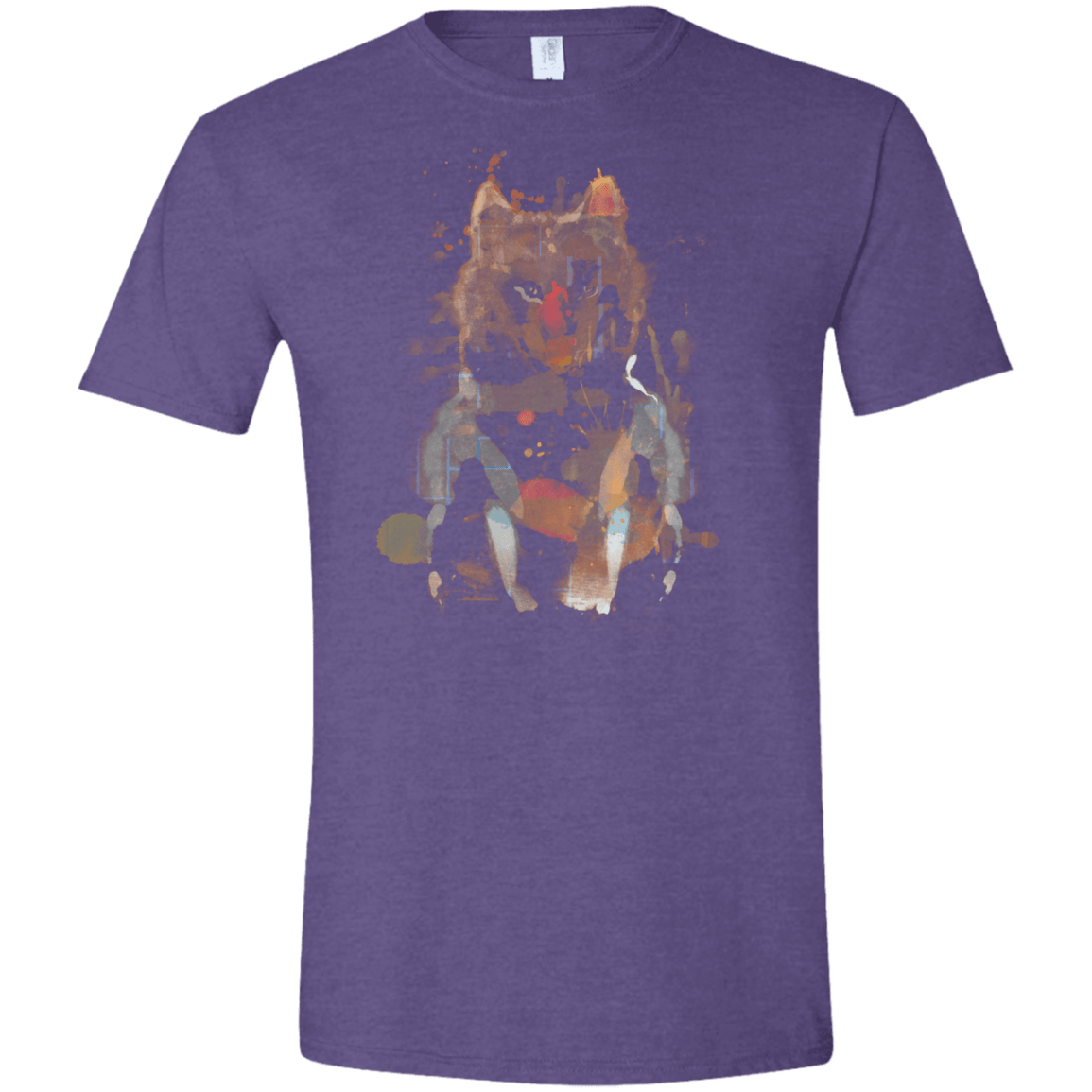 T-Shirts Heather Purple / S Little Foxy Watercolor Men's Semi-Fitted Softstyle