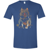 T-Shirts Heather Royal / X-Small Little Foxy Watercolor Men's Semi-Fitted Softstyle