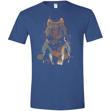 T-Shirts Heather Royal / X-Small Little Foxy Watercolor Men's Semi-Fitted Softstyle