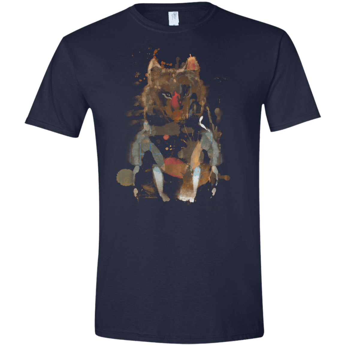 T-Shirts Navy / X-Small Little Foxy Watercolor Men's Semi-Fitted Softstyle