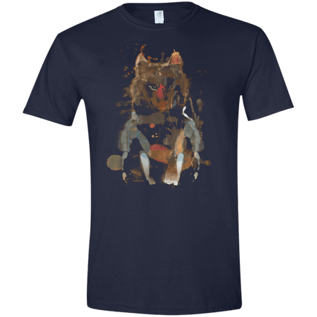T-Shirts Navy / X-Small Little Foxy Watercolor Men's Semi-Fitted Softstyle