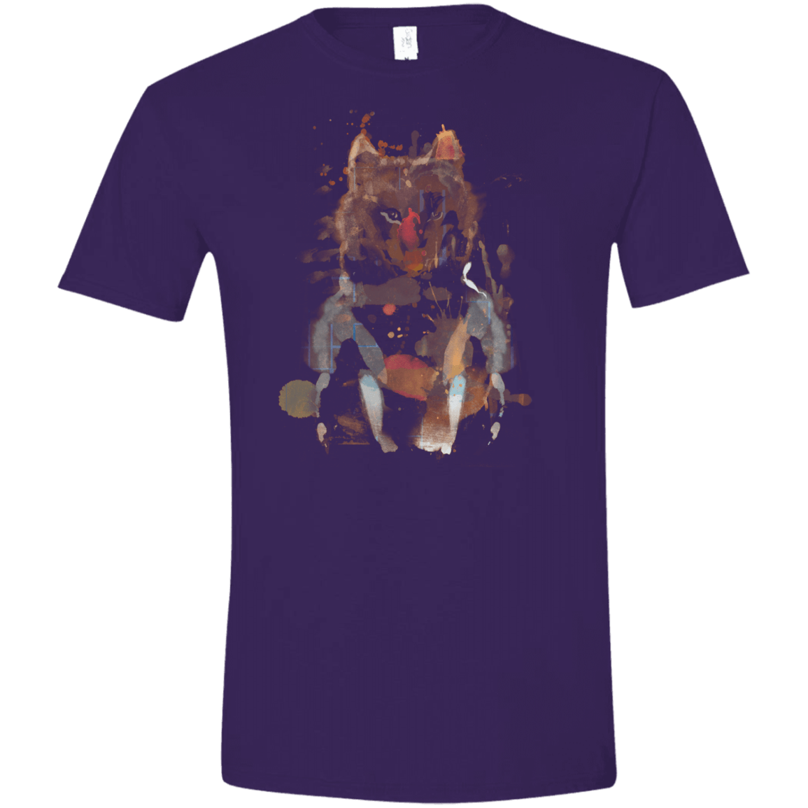 T-Shirts Purple / S Little Foxy Watercolor Men's Semi-Fitted Softstyle