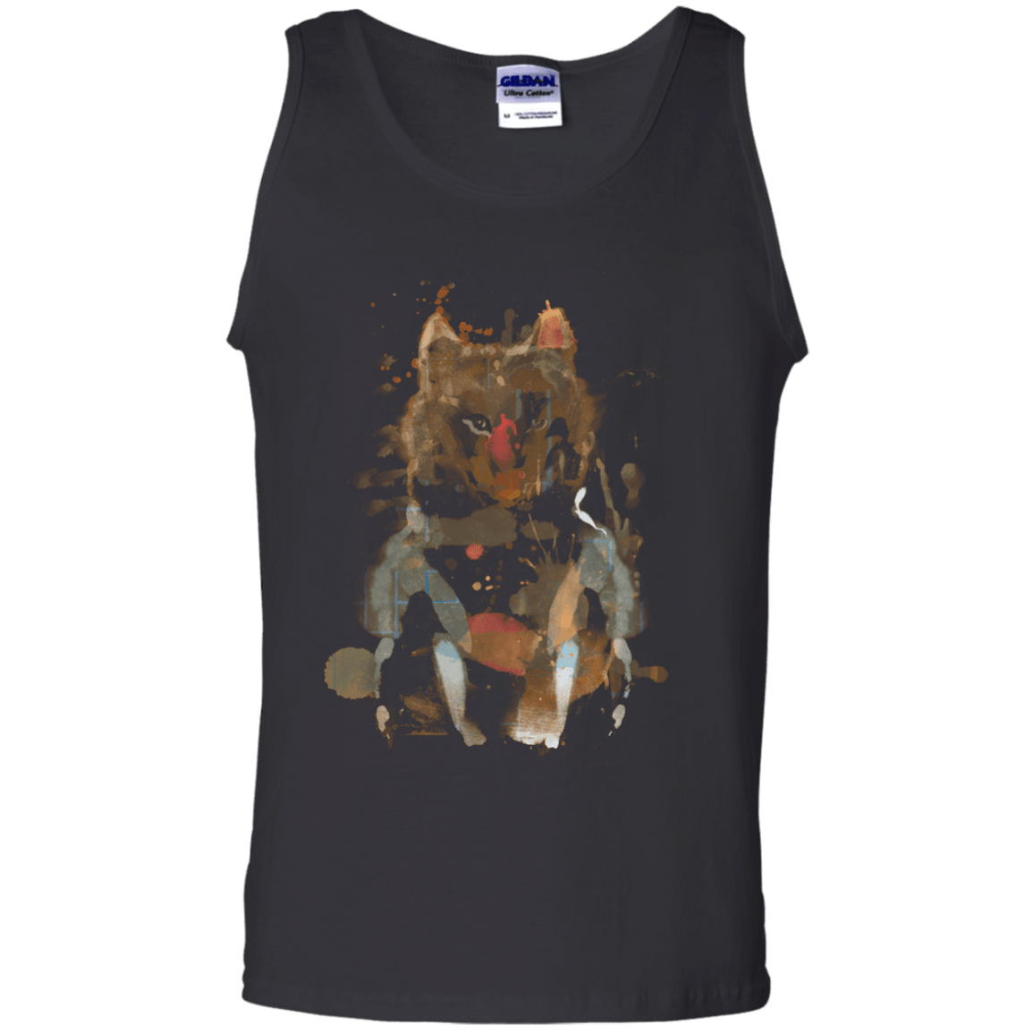 T-Shirts Black / S Little Foxy Watercolor Men's Tank Top