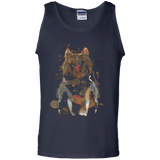 T-Shirts Navy / S Little Foxy Watercolor Men's Tank Top
