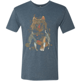 T-Shirts Indigo / S Little Foxy Watercolor Men's Triblend T-Shirt