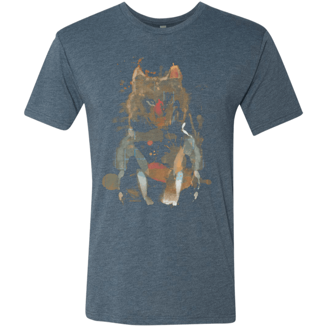 T-Shirts Indigo / S Little Foxy Watercolor Men's Triblend T-Shirt