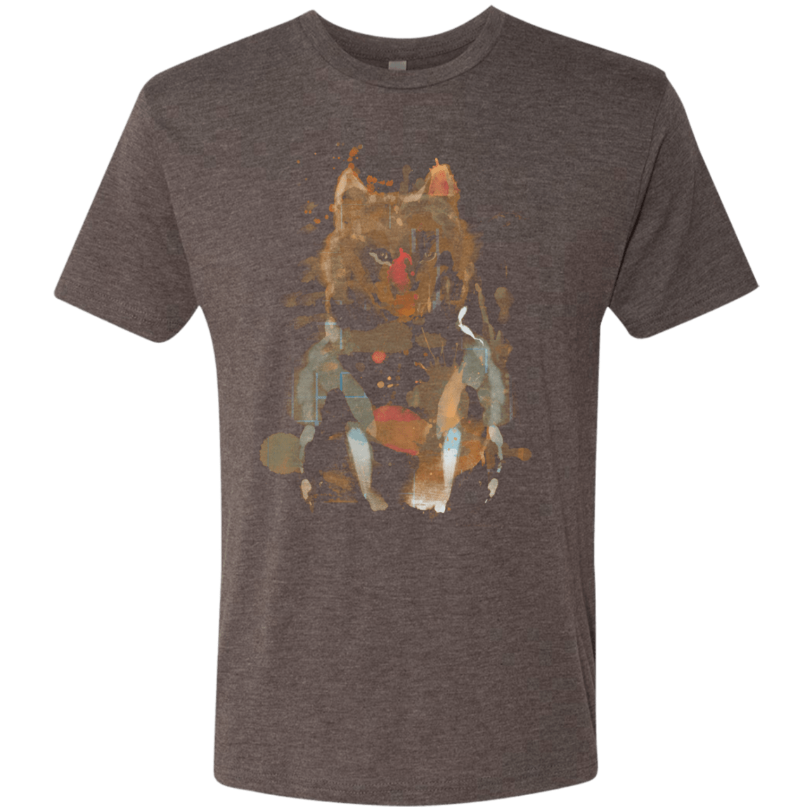 T-Shirts Macchiato / S Little Foxy Watercolor Men's Triblend T-Shirt