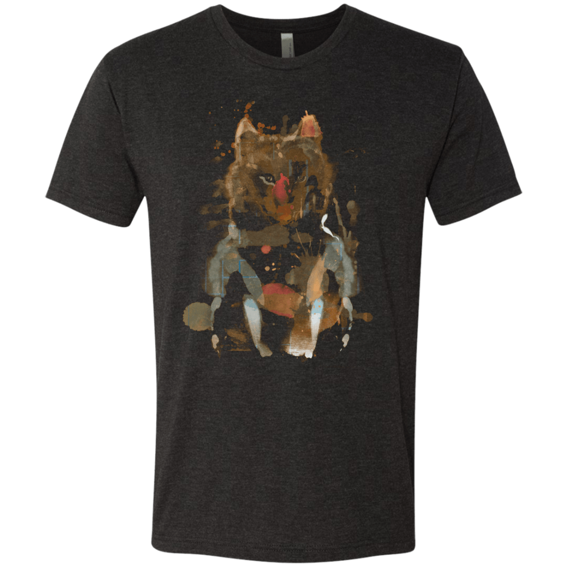 T-Shirts Vintage Black / S Little Foxy Watercolor Men's Triblend T-Shirt