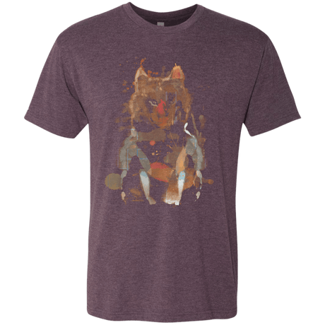 T-Shirts Vintage Purple / S Little Foxy Watercolor Men's Triblend T-Shirt