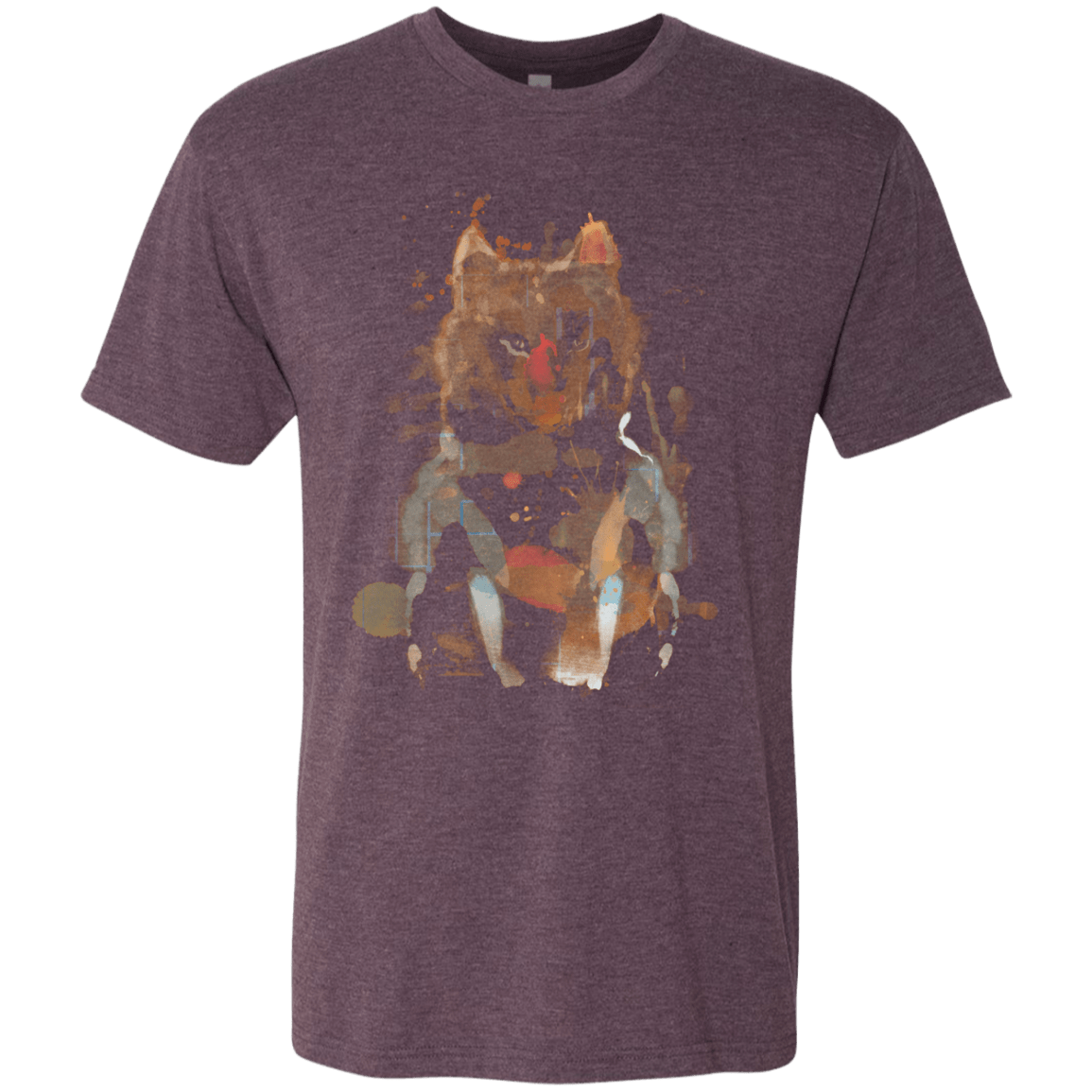 T-Shirts Vintage Purple / S Little Foxy Watercolor Men's Triblend T-Shirt