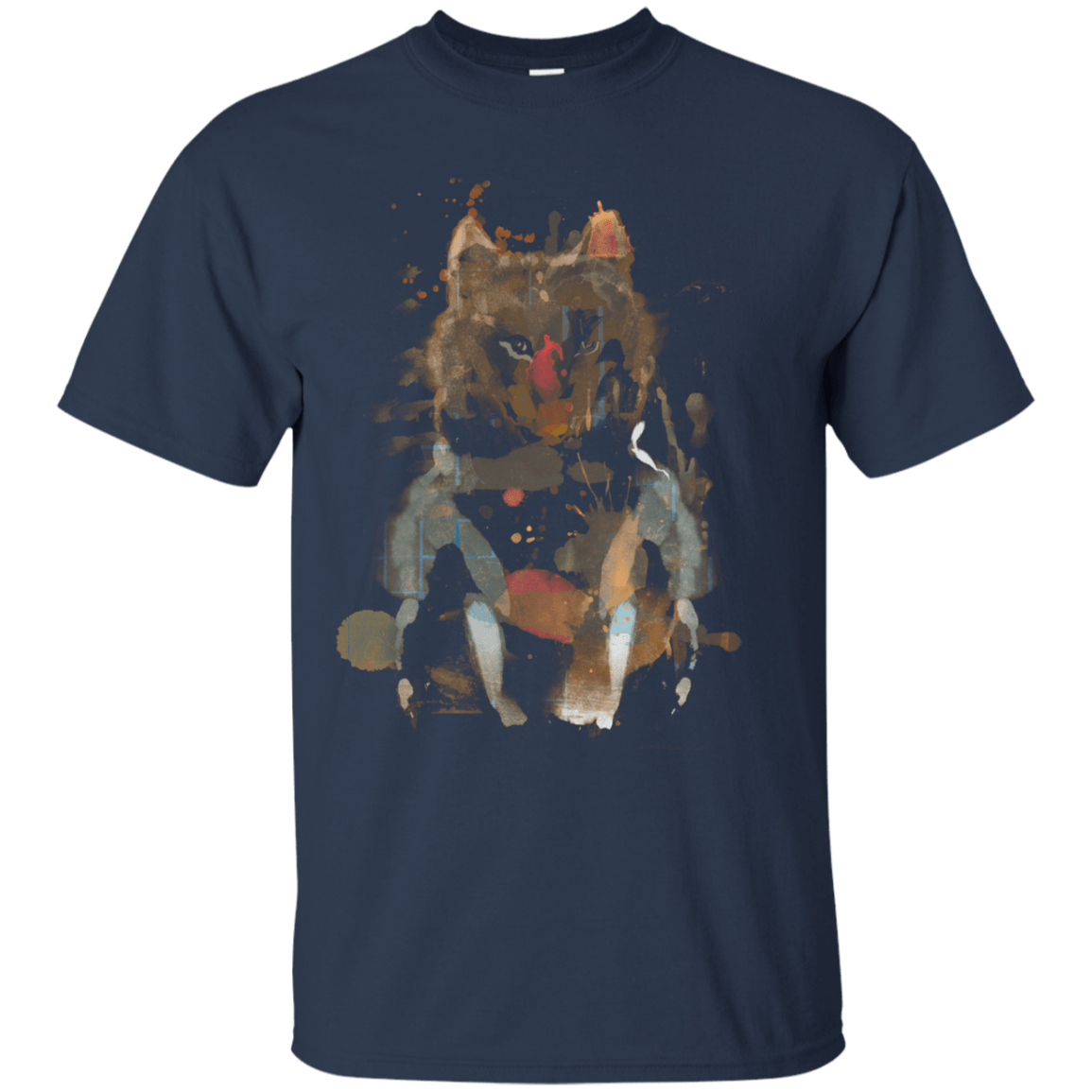 T-Shirts Navy / S Little Foxy Watercolor T-Shirt