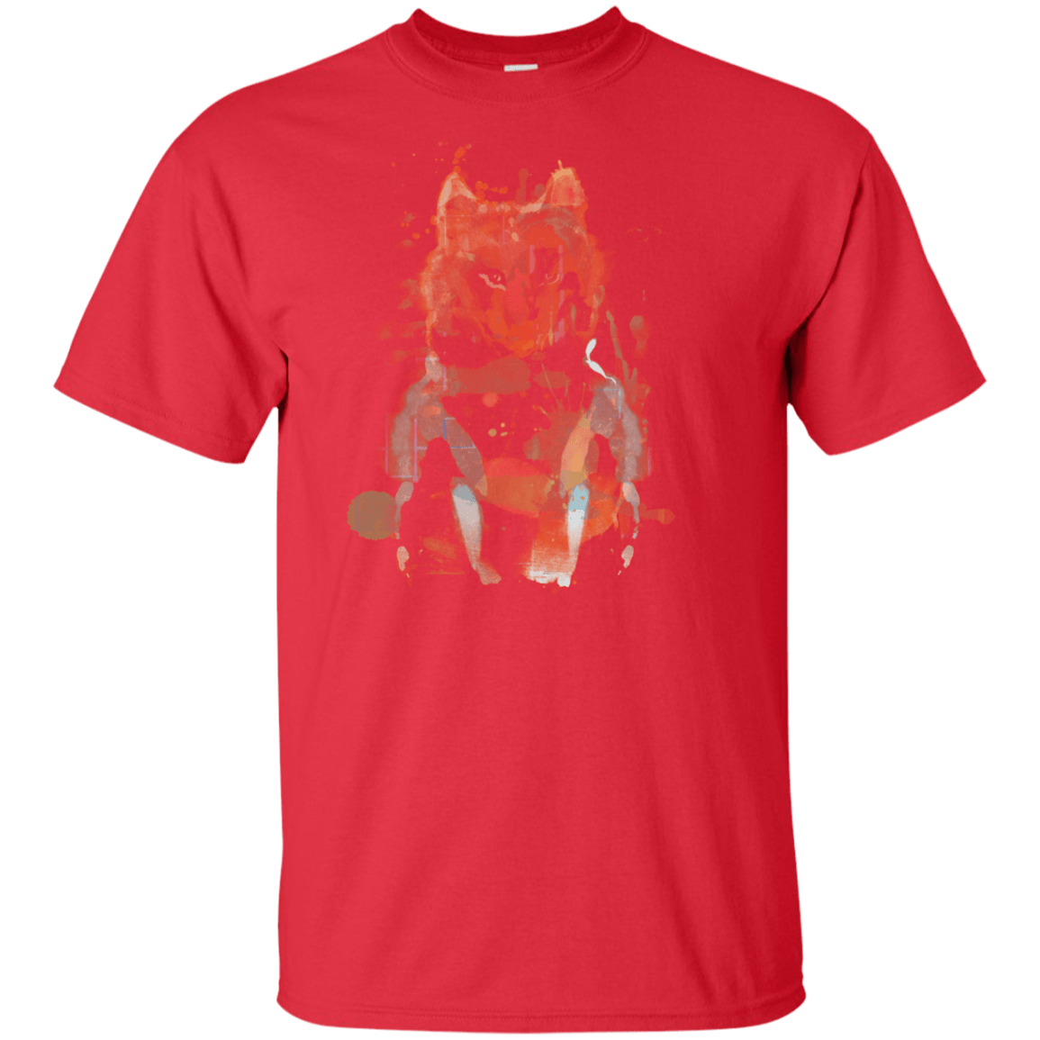 T-Shirts Red / XLT Little Foxy Watercolor Tall T-Shirt