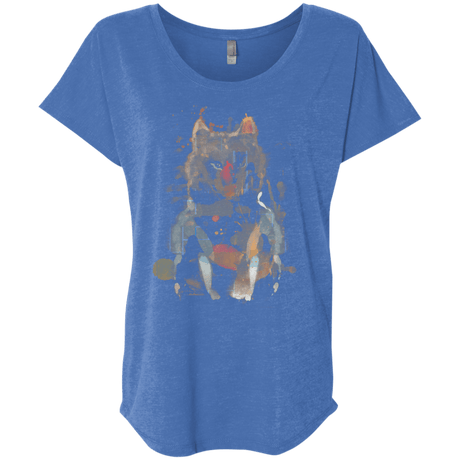 T-Shirts Vintage Royal / X-Small Little Foxy Watercolor Triblend Dolman Sleeve