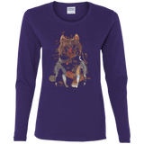 T-Shirts Purple / S Little Foxy Watercolor Women's Long Sleeve T-Shirt