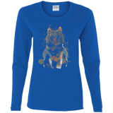 T-Shirts Royal / S Little Foxy Watercolor Women's Long Sleeve T-Shirt
