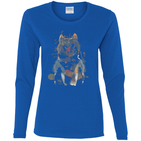 T-Shirts Royal / S Little Foxy Watercolor Women's Long Sleeve T-Shirt